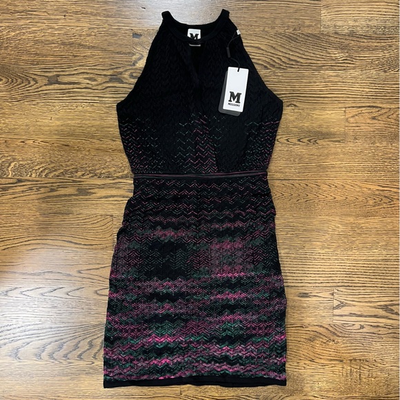 M Missoni Knit Mini Keyhole Dress